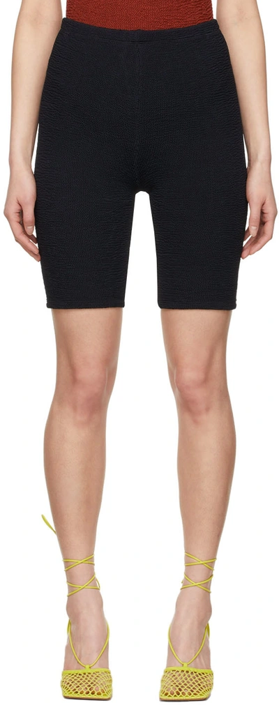 HUNZA G BLACK NYLON SHORTS 