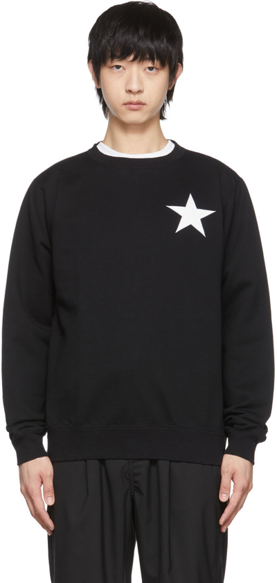Shop Sophnet Black Cotton Sweatshirt