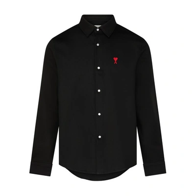 Shop Ami Alexandre Mattiussi Adc Denim Shirt In Black