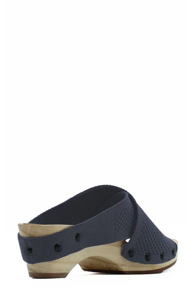 Shop Jax And Bard Libby Hill Knit Cross Strap Sandal In Deep Sea Blue