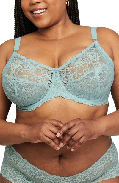 Shop Montelle Intimates Montelle Intimate Muse Full Cup Lace Bra In Skylight