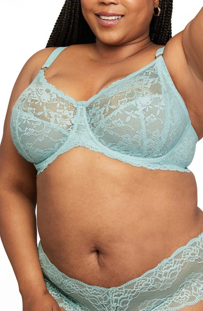 Shop Montelle Intimates Montelle Intimate Muse Full Cup Lace Bra In Skylight
