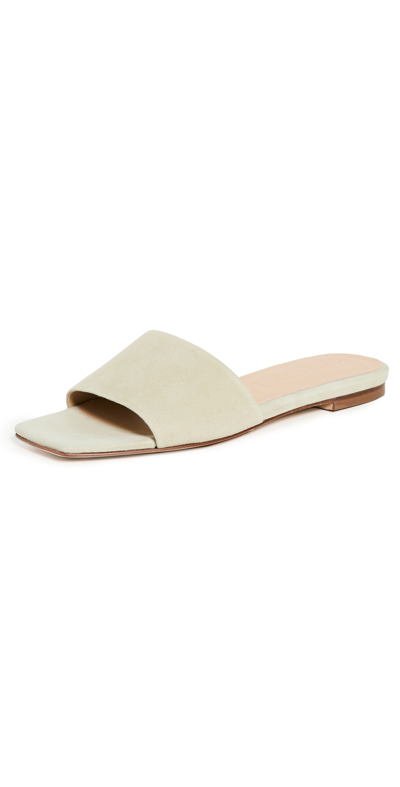 Shop Aeyde Anna Slide Slippers In Jade