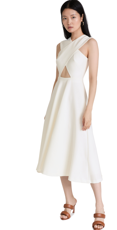 Shop Rosetta Getty Cross Front Cutout Dress In White
