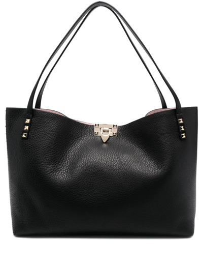 Shop Valentino Rockstud-embellishment Tote Bag In Black