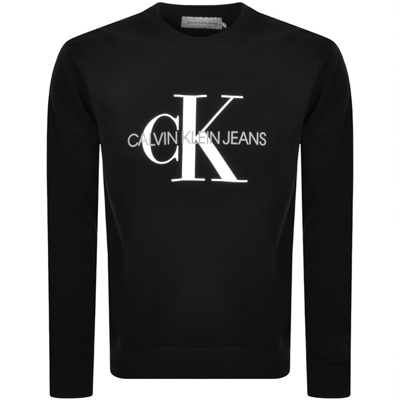 Calvin Klein Ck Jeans 男装时尚休闲舒适打底醒目叠印logo长袖t恤 J310674 In Black