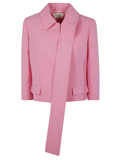 Shop Alexander Mcqueen Boxy Tailored Jacket In Pink
