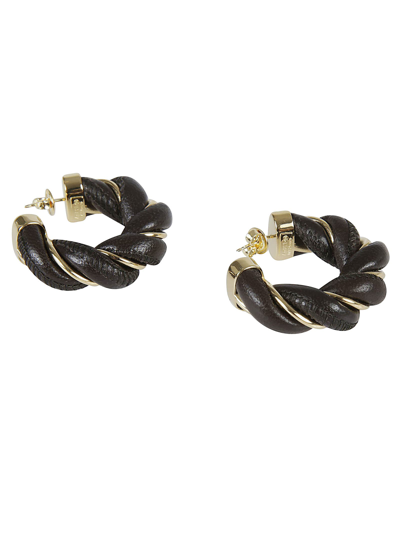 Shop Bottega Veneta Twist Earrings In Fondant