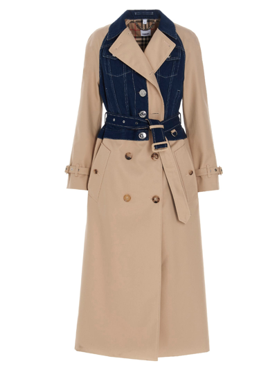 Shop Burberry Trench In Beige