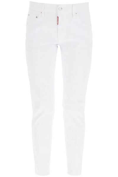 Shop Dsquared2 Skinny Dan Jeans In White (white)
