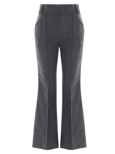 Shop Fendi Pants In Grey