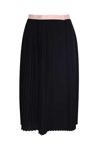 Shop Gucci Skirt In Black