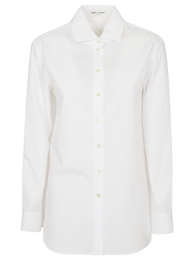 Shop Saint Laurent Oversize Shirt In White