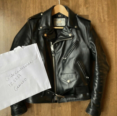 Schott NYC 618HH Horsehide Perfecto Leather Jacket - Black - Franklin & Poe