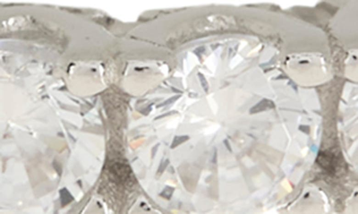 Suzy Levian Sterling Silver Cz Round Cut Eternity Band Ring In White
