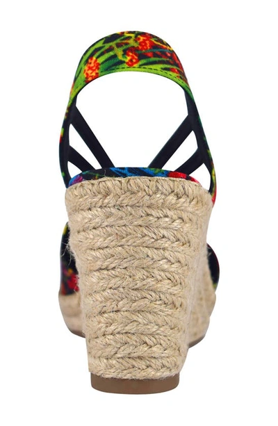 Shop Impo Taedra Stretch Espadrille Platform Wedge Sandal In Tropical Multi