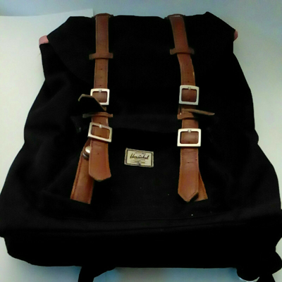 Pre-owned Herschel Supply Little America Mid Volume Back Pack Black 10020-00001 One Size