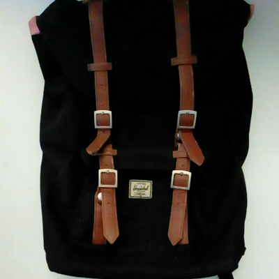 Pre-owned Herschel Supply Little America Mid Volume Back Pack Black 10020-00001 One Size
