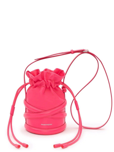 Shop Alexander Mcqueen Pink The Curve Mini Crossbody Bag