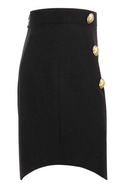 Balmain Ribbed Mini Skirt In Animal Print