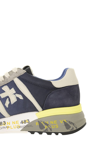 Shop Premiata Lander 4587 - Sneakers In Blue/grey