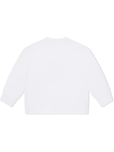 Dolce & Gabbana Jersey Sweatshirt With Made In Italy Print In White