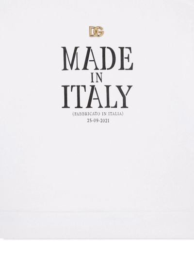 Shop Dolce & Gabbana Made In Italy Cotton Sweatshirt In White