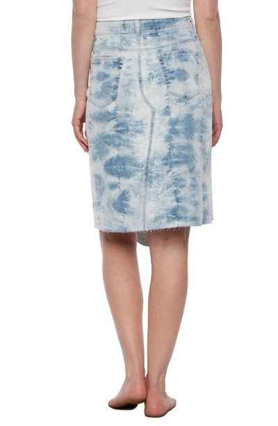 Wash Lab Denim Sally Jagged Denim Skirt In Tsunami Blue