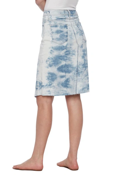 Wash Lab Denim Sally Jagged Denim Skirt In Tsunami Blue