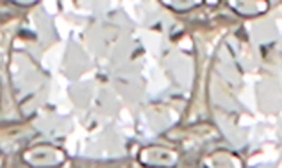 Suzy Levian Sterling Silver Pave Cz Circle Pendant Necklace In White