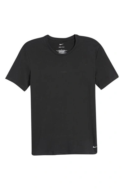 Shop Nike 2-pack Dri-fit Stretch Cotton Crewneck T-shirts In Black