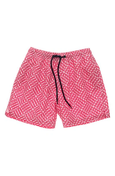 Shop Snapper Rock Kids' Nautical Knots Volley Board Shorts In Red