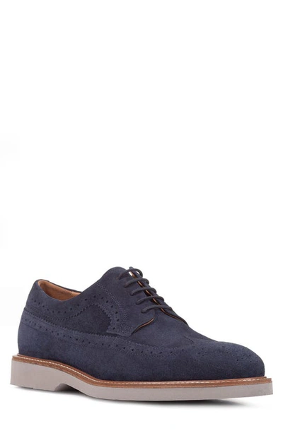 Geox Men's Gubbio Suede Brogue Oxfords In Navy | ModeSens