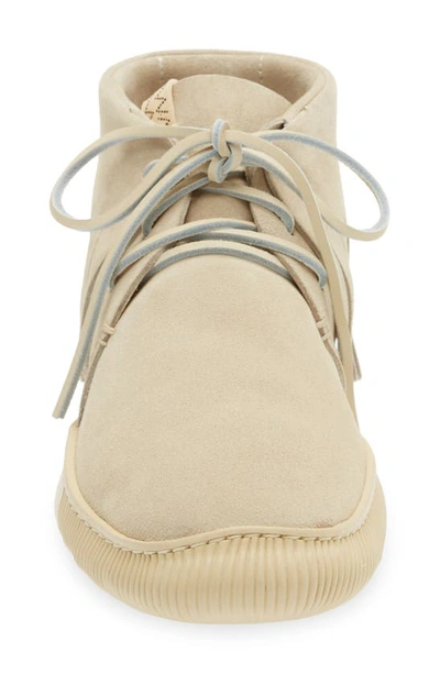Shop Visvim Kuiva Lace-up Fringed Suede Boot In Beige