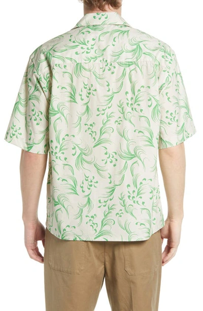 Shop John Elliott Short Sleeve Button-up Camp Shirt In Ivory