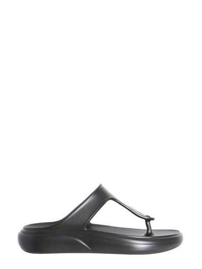 Shop Stuart Weitzman Stuflex T-strap Slide Sandal In Black