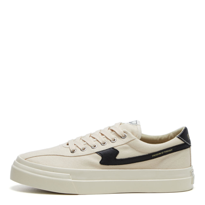 Shop Stepney Workers Club Dellow S Strike Canvas Trainers In Cream