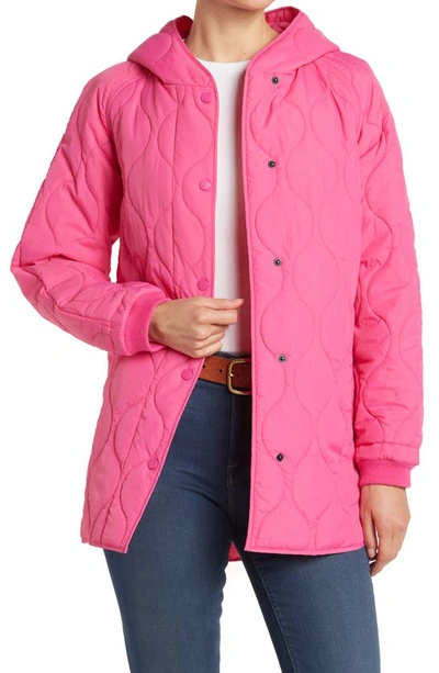 Bcbgeneration Missy Eco Quilt Topper Coat In Hot Pink ModeSens