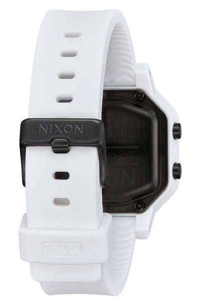 Shop Nixon Siren Digital Recycled Plastic Strap Watch, 36mm In White