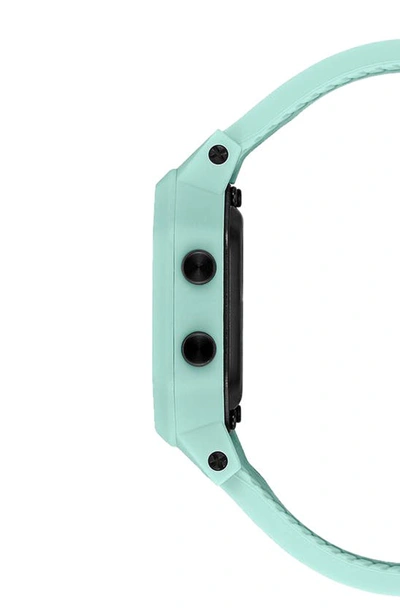 Shop Nixon Siren Digital Recycled Plastic Strap Watch, 36mm In Aqua