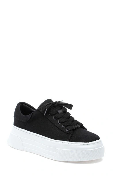 Shop J/slides Amanda Platform Sneaker In Black Canvas