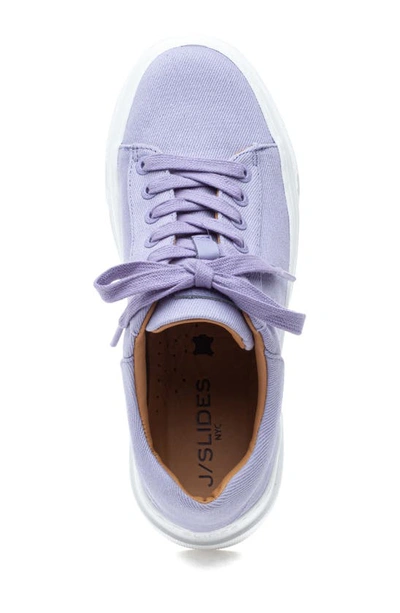 Shop J/slides Amanda Platform Sneaker In Lilac Canvas