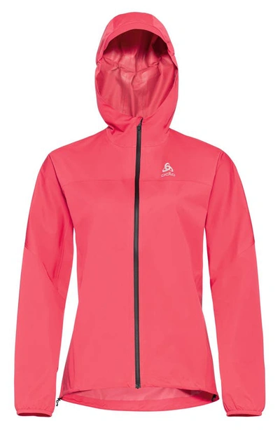 Shop Odlo Zeroweight Waterproof Jacket In Paradise Pink