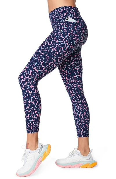 Shop Sweaty Betty Power Pocket Workout Leggings In Blue Jot Print