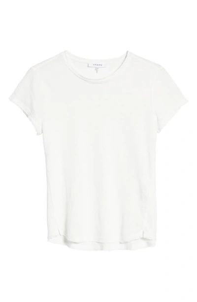 Shop Frame Easy True Organic Linen T-shirt In Blanc