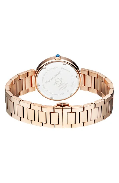 Shop Gv2 Piemonte Rose Gold Diamond Bracelet Watch, 37mm In Ip Rose Gold