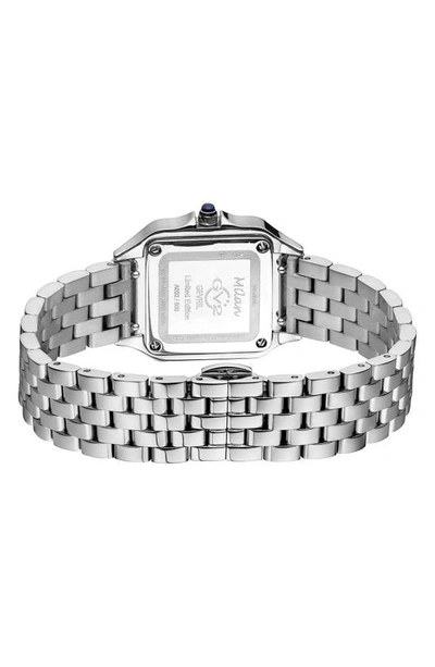 Gv2 Milan Diamond Dial Bracelet Watch, 27.5mm In Silver
