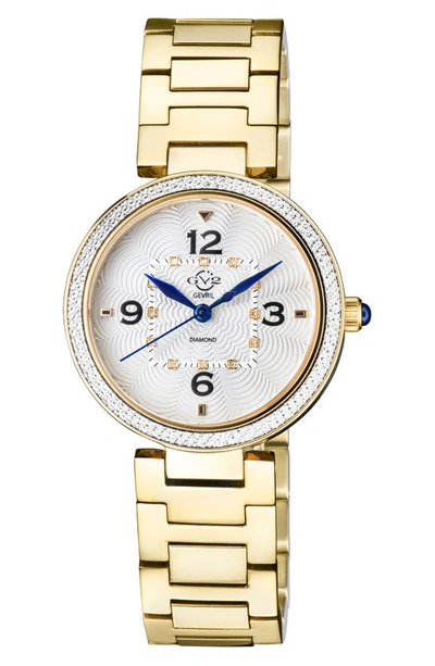 Shop Gv2 Piemont Diamond Dial Bracelet Watch, 36mm In Ip Gold