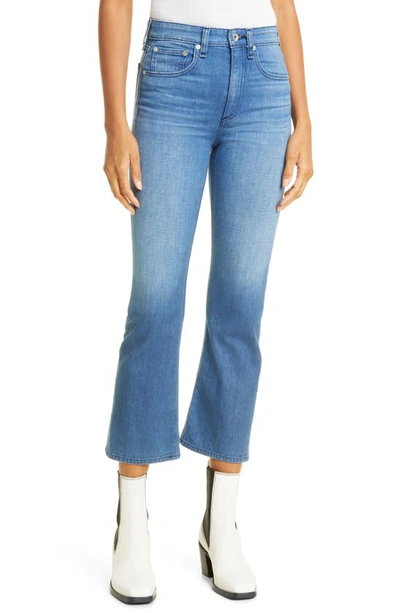 Shop Rag & Bone Nina High Waist Ankle Flare Jeans In Poppy1