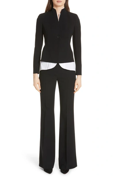 Akris Notched Stand-collar Sleeveless Button-front Blouse In White